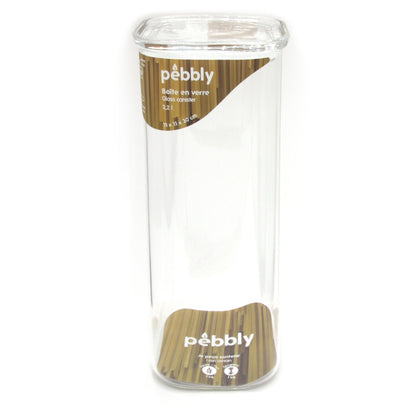 Boîte de conservation Pebbly 2,2 L - verre résistant à la chaleur