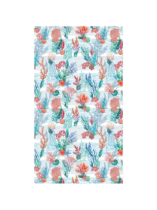 Fouta Algues Corail - franges