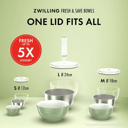 Set de bols sous vide S/M/L / 6-pcs, Acier inoxydable, - Zwilling