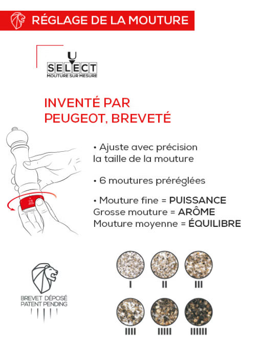Moulin Paris Chef Carbone 22 cm - Peugeot