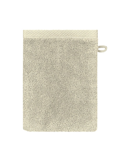 Gant de toilette Elea Angora beige 16x22 cm en 100% coton
