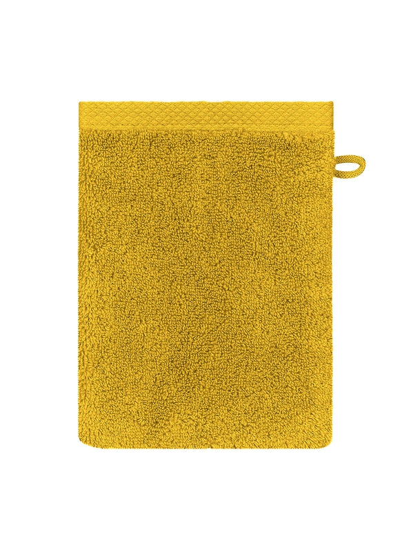 Gant de toilette Elea safran orange 16x22 cm en coton