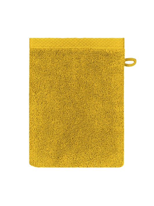 Gant de toilette Elea safran orange 16x22 cm en coton