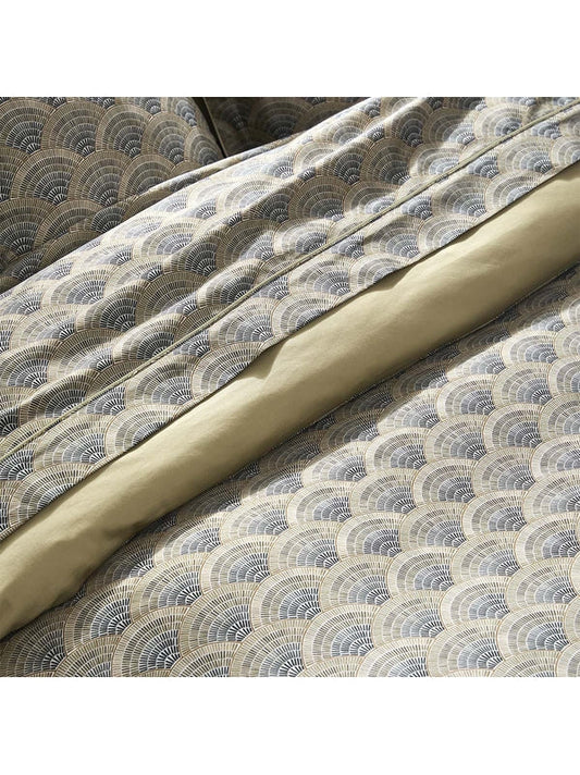 HOUSSE DE COUETTE EVENTAILS ARGILE