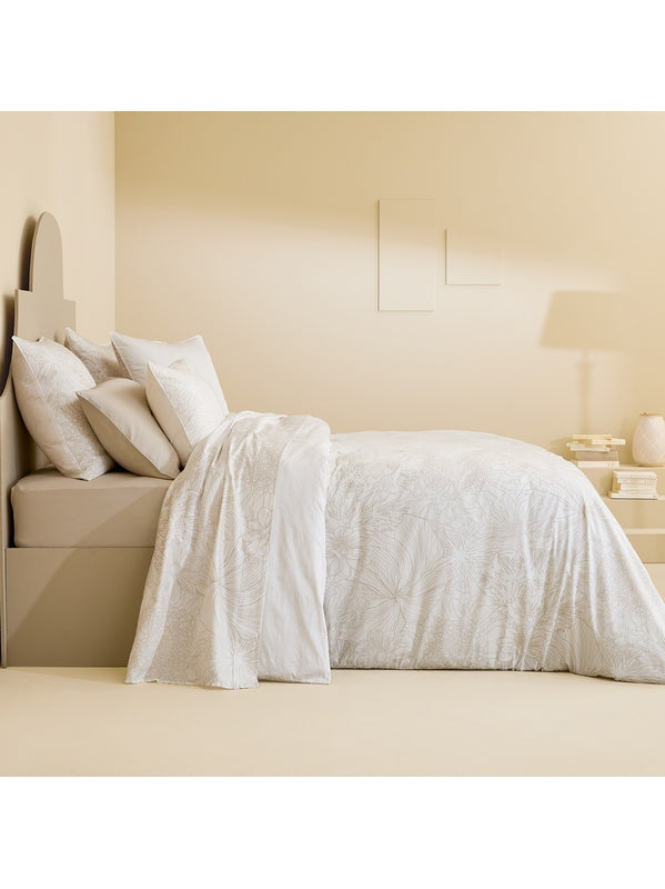 HOUSSE DE COUETTE FLOWER POWER WHITE