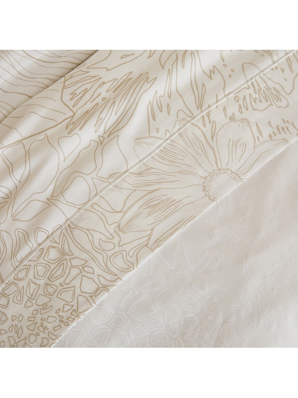 HOUSSE DE COUETTE FLOWER POWER WHITE