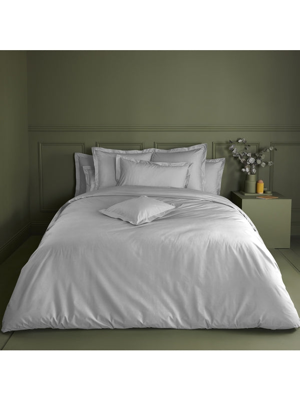 HOUSSE DE COUETTE LA PERCALE FRANCAISE PLATINE