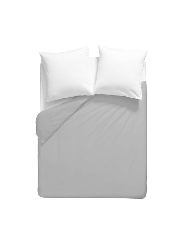 HOUSSE DE COUETTE LA PERCALE FRANCAISE PLATINE