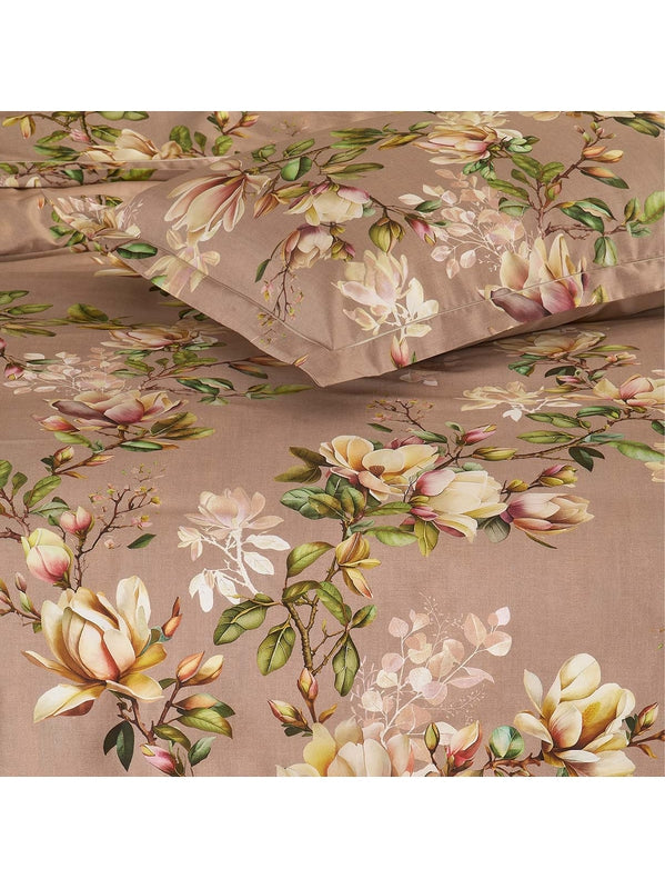 HOUSSE DE COUETTE MAGNOLIAS ROSE FUME
