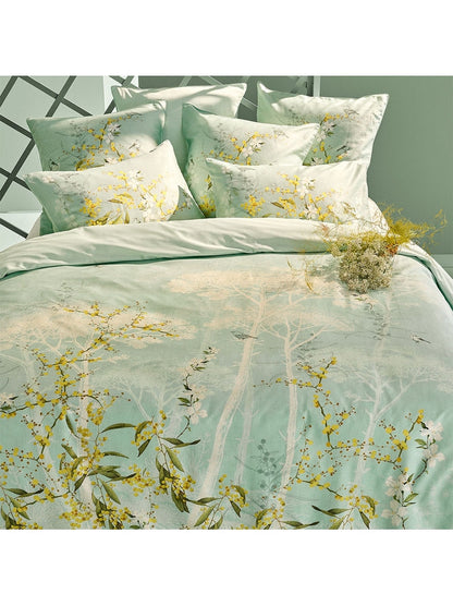 HOUSSE DE COUETTE MIMOSAS D'ETE TURQUOISE