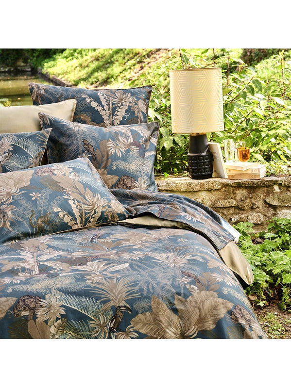 HOUSSE DE COUETTE RAINFOREST BLEU DORE