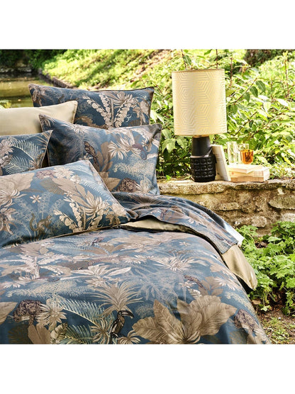 HOUSSE DE COUETTE RAINFOREST BLEU DORE