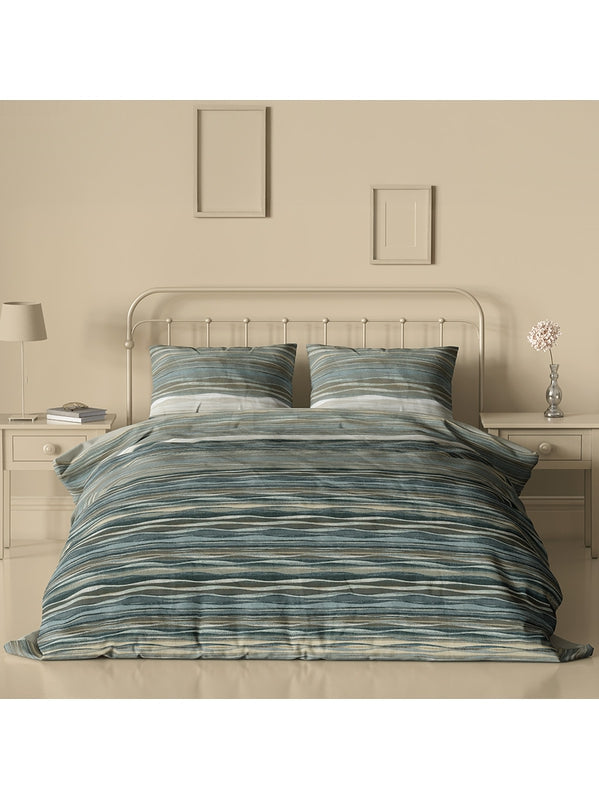 HOUSSE DE COUETTE STRATES ECUME