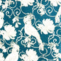 Serviettes papier perruche bleu pétrole 40 x 40 cm - Françoise Paviot