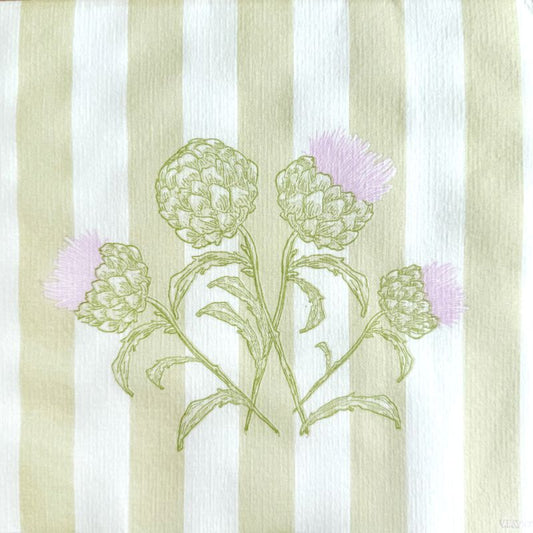 Serviette de table motif graphique artichaut