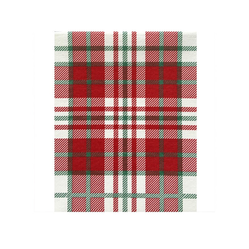 Serviettes papier écossais vert 40 x 40 cm - Françoise Paviot