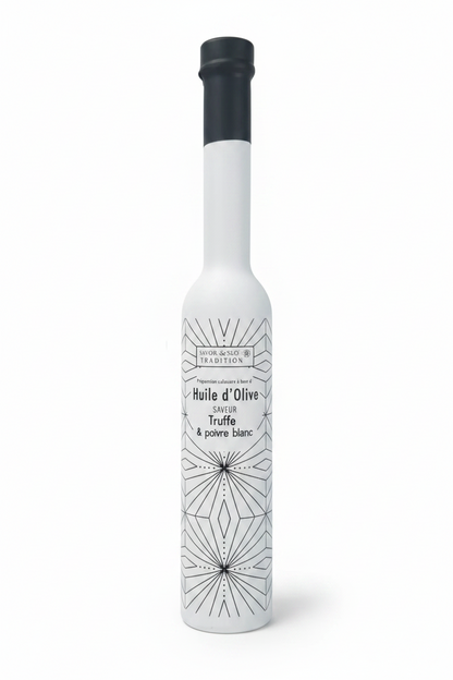 Huile d’olive jus de truffe & poivre blanc - Savor & sens