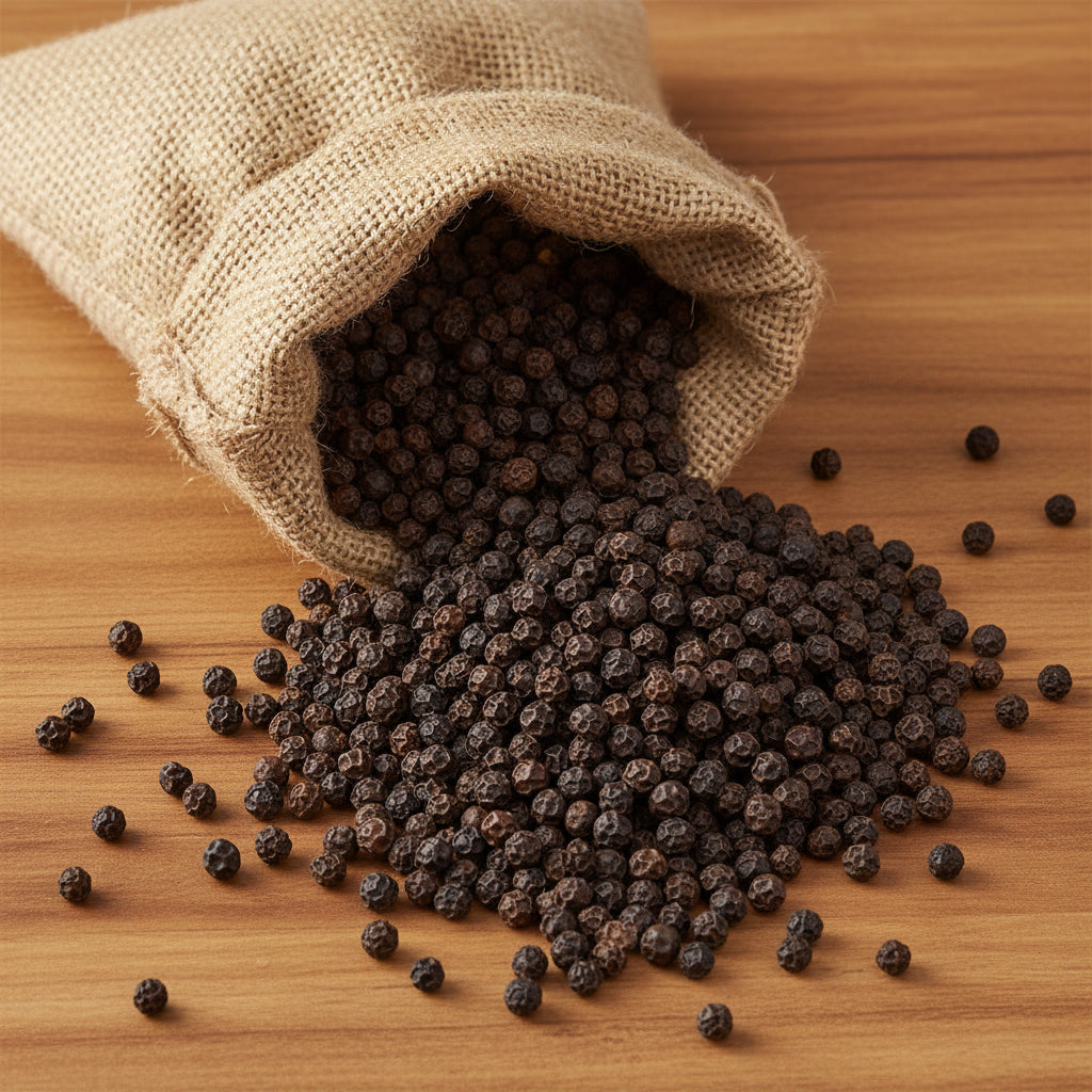 Poivre Tellichery noir en vrac Terre Exotique