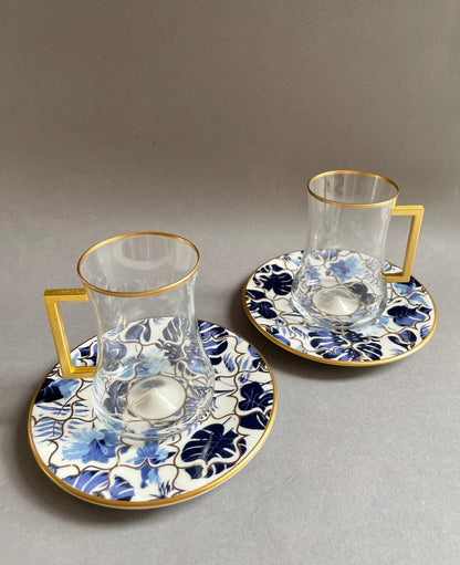 Verre a the ou expresso bleu - AOC