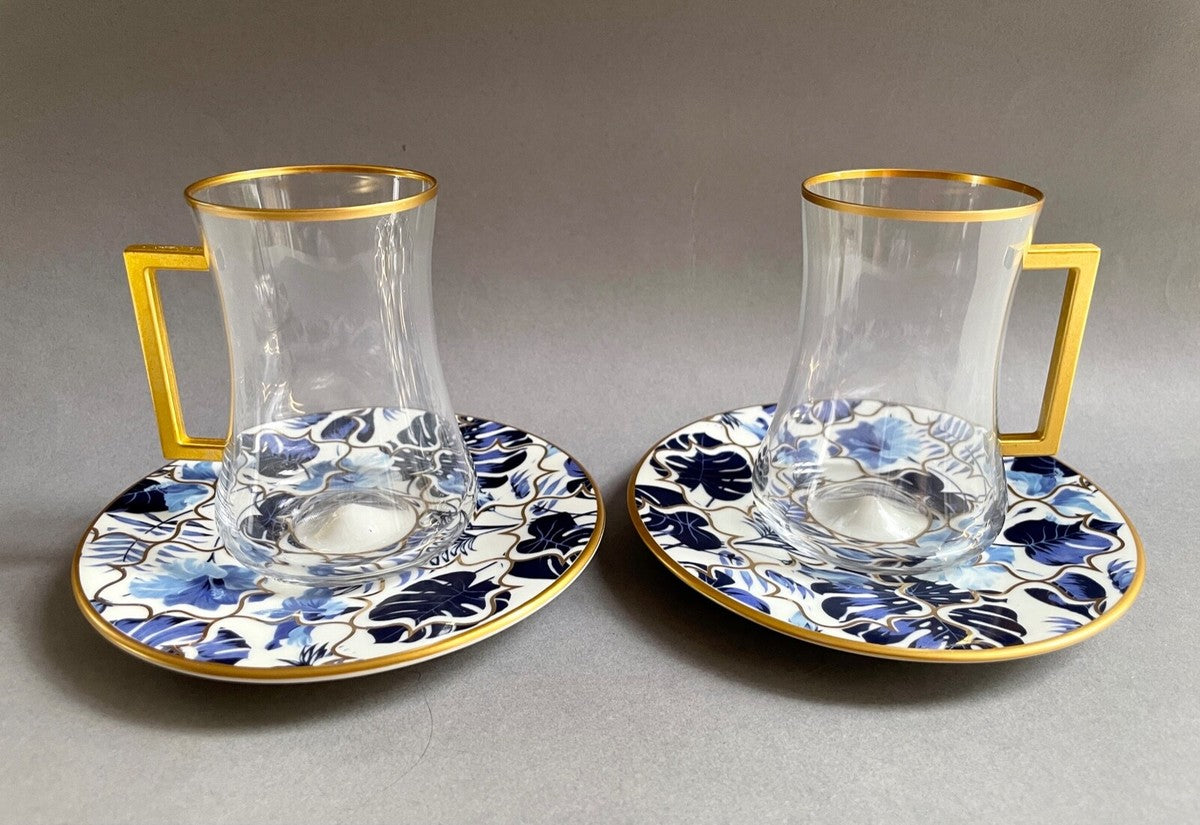 Verre a the ou expresso bleu - AOC