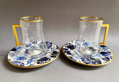 Verre a the ou expresso bleu - AOC
