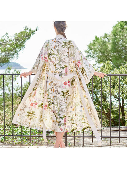 KIMONO LONG PRAIRIE LEGERE BEIGE
