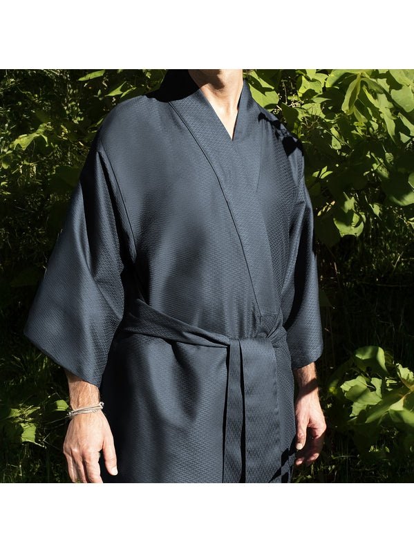 KIMONO LONG VIBRATO BLEU NUIT