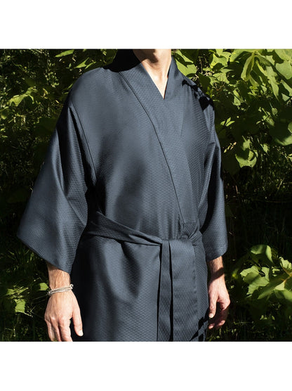 KIMONO LONG VIBRATO BLEU NUIT
