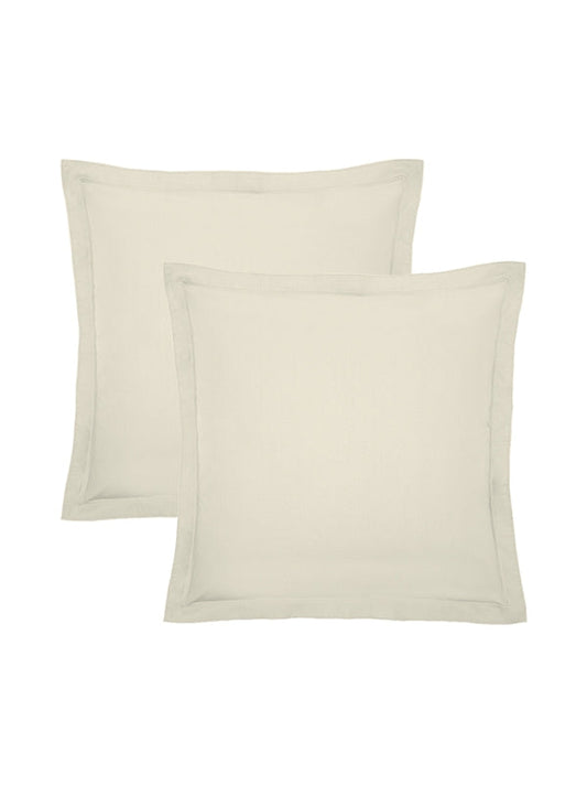 LOT DE 2 TAIES LA PERCALE FRANCAISE BLANC CASSE