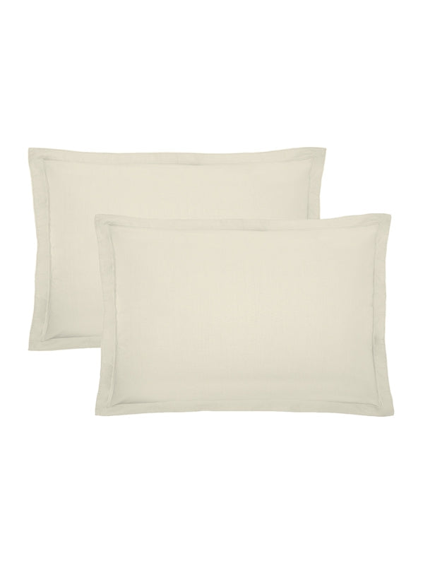 LOT DE 2 TAIES LA PERCALE FRANCAISE BLANC CASSE