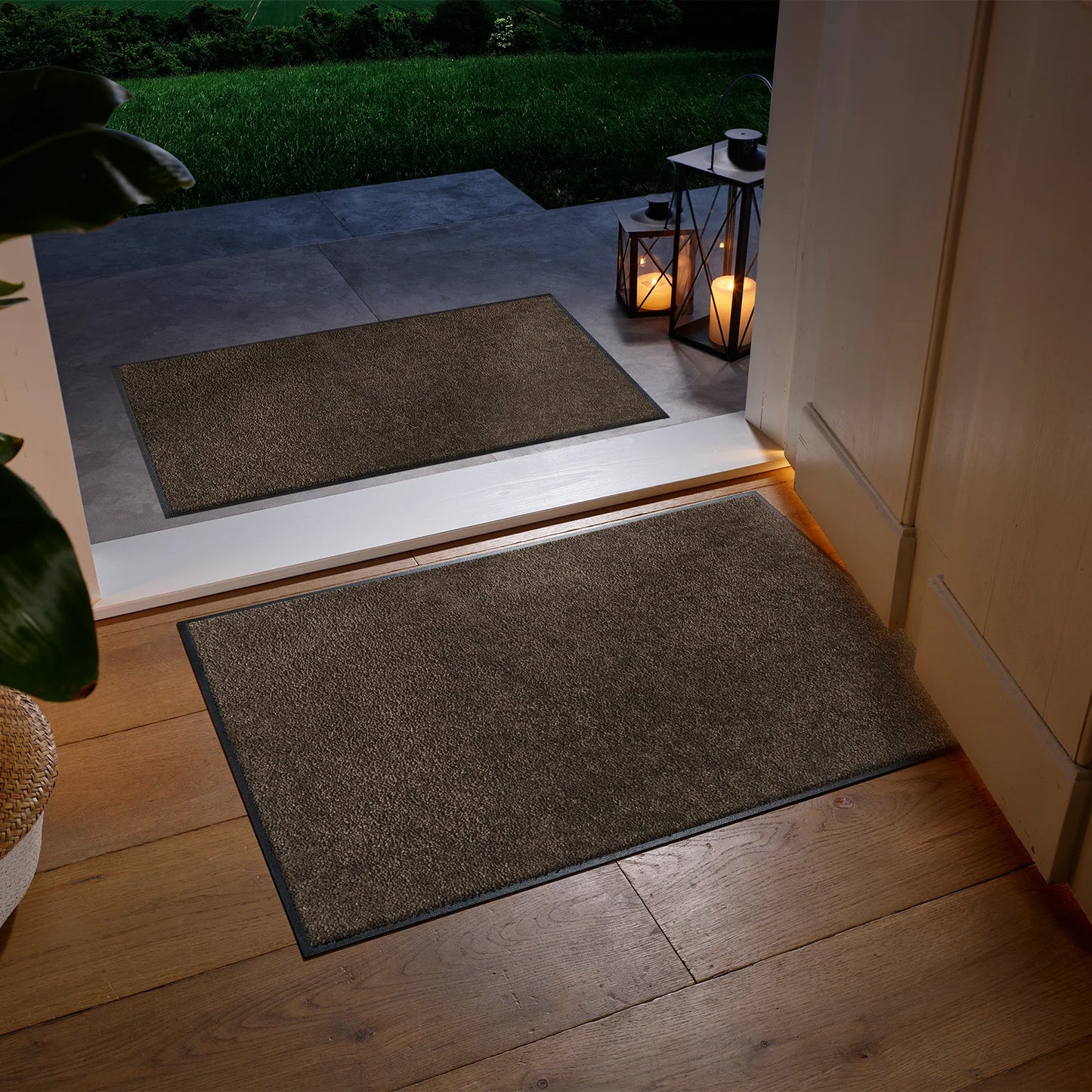 Tapis Monocolour Espresso brown 60x90 cm - Wash+Dry