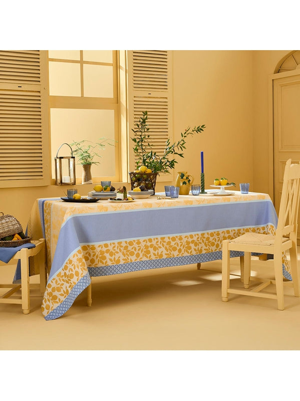 Rouleau de coton enduit Mille Citrons Provence jaune 180x2000 cm