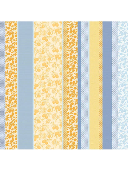 Rouleau de coton enduit Mille Citrons Provence jaune 180x2000 cm