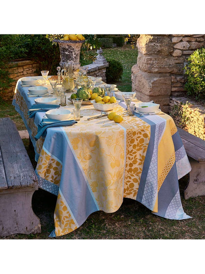 Rouleau de coton enduit Mille Citrons Provence jaune 180x2000 cm