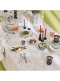 Rouleau de toile enduite motif esprit jardins chanvre beige 180x2000 cm