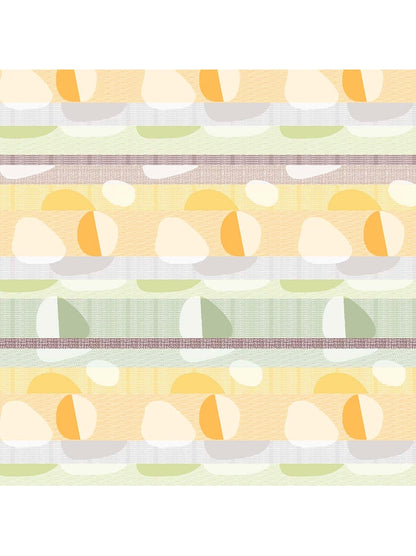 Tissu enduit motif mille galets terre cuite, largeur 155 cm, pour nappe sur-mesure