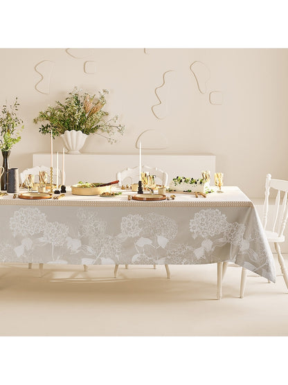 Rouleau enduit Mille Hortensias naturel beige en coton 180x2000 cm