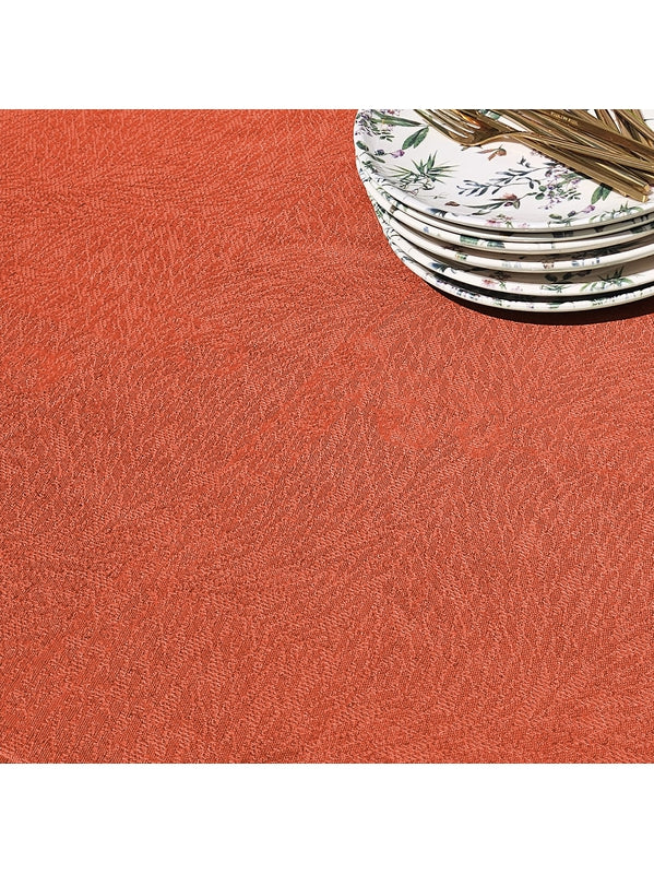 Tissu au mètre Paradia Sienne orange en coton, laize 180 cm