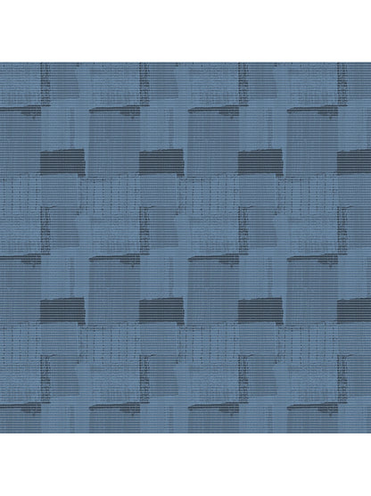 Nappe carree denim indigo 150x150 en coton prelave, vue de dessus