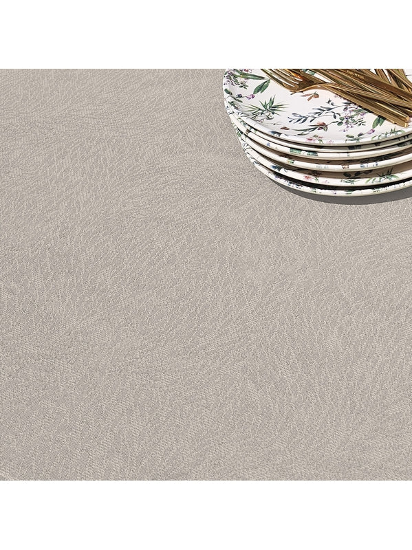 Nappe carrée Paradia Lin 175x175 beige en coton, finition ourlets