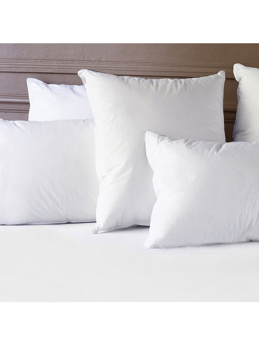 Oreiller Isère confort souple blanc 50x70 en percale de coton 91 fils avec finition bourdon