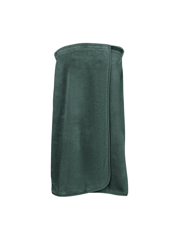 Paréo de bain en éponge 100% coton anthracite avec fermeture scratch