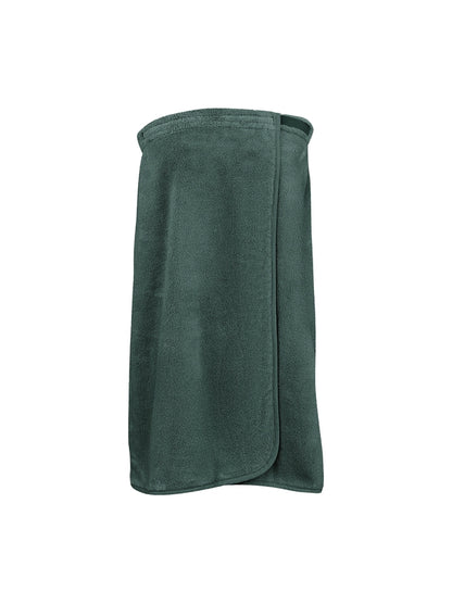 Paréo de bain en éponge 100% coton anthracite avec fermeture scratch