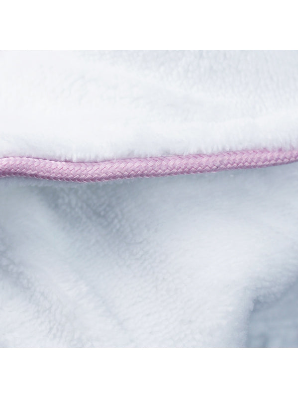 Peignoir teddy blanc pour enfant 2-4 ans avec capuche et ceinture