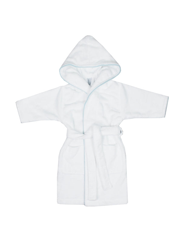 Peignoir teddy blanc enfant 2-4 ans avec capuche et poches