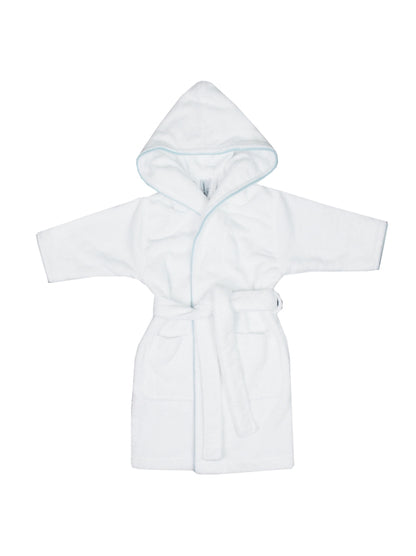 Peignoir teddy blanc enfant 2-4 ans avec capuche et poches