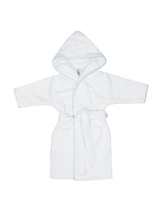 Peignoir teddy blanc enfant 2-4 ans avec capuche et poches