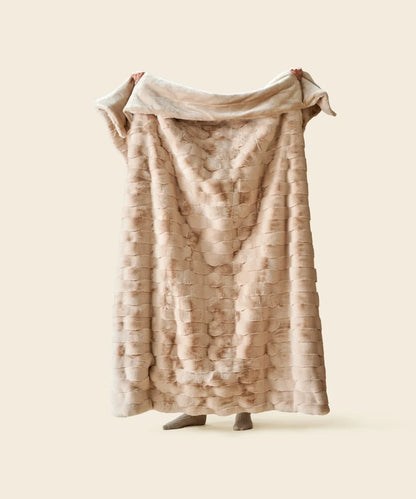 Plaid Fausse fourrure Dune tendu