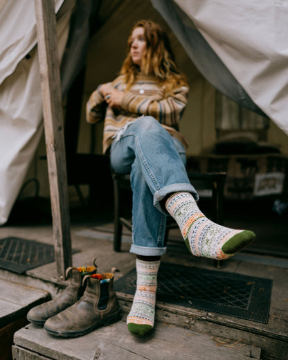 Chaussettes Arne Viking Nordic Socks - Polar Star, détail