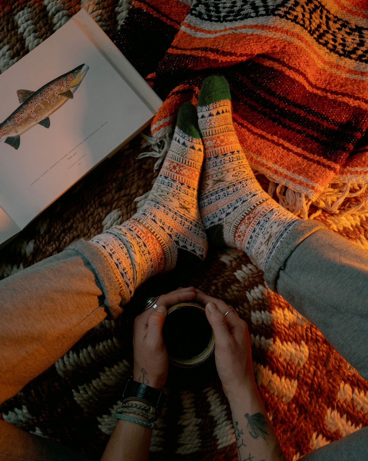 Chaussettes Arne Viking Nordic Socks - Polar Star, détail